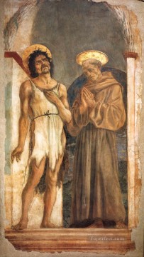 Domenico Veneziano Painting - St John the Baptist and St Francis Renaissance Domenico Veneziano
